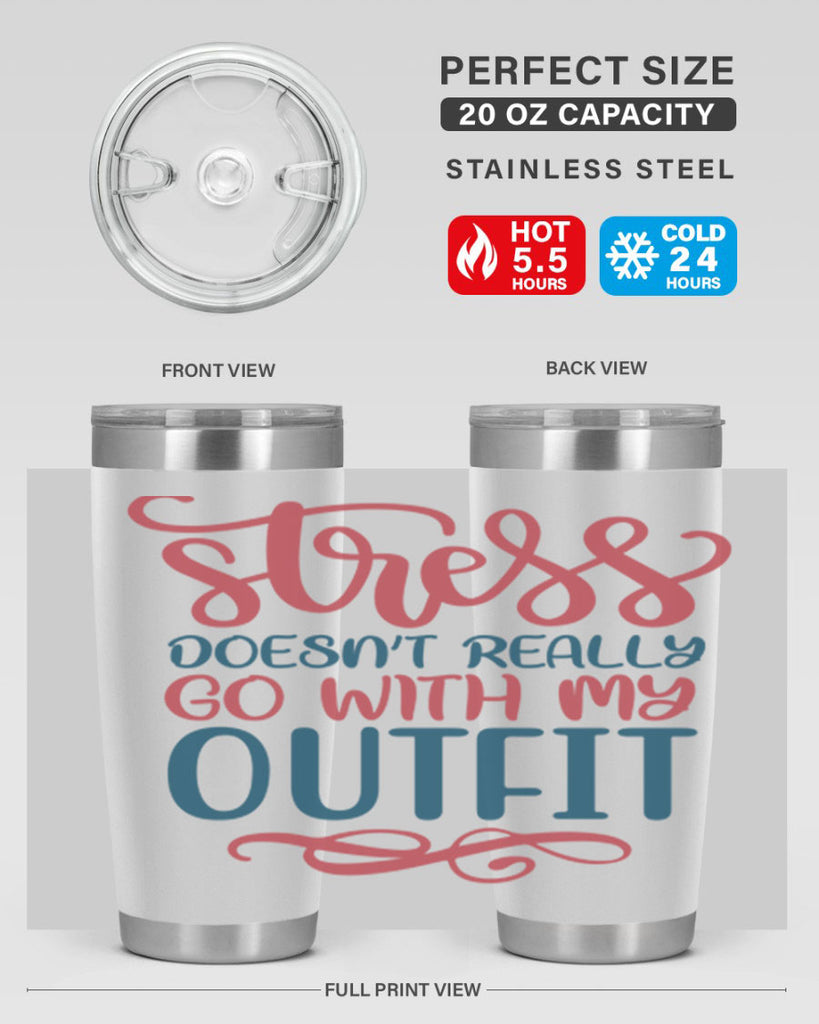 Stress Doesnt Really Go With My Outfit 151#- fashion- Cotton Tank