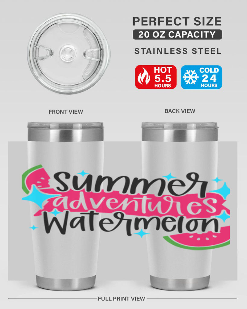 Summer Adventures Watermelon Style 23#- summer- Tumbler