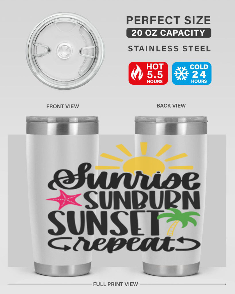 Sunrise Sunburn Sunset Repeat Style 16#- summer- Tumbler