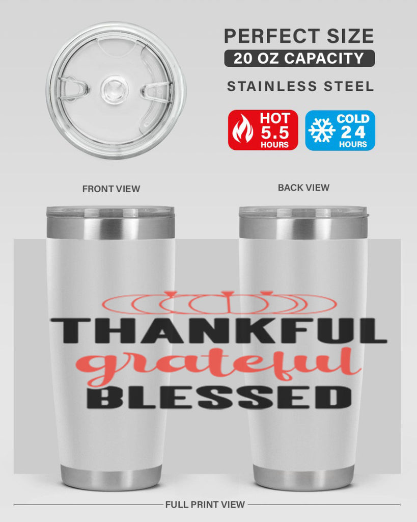 Thankful grateful blessed 603#- fall- Tumbler