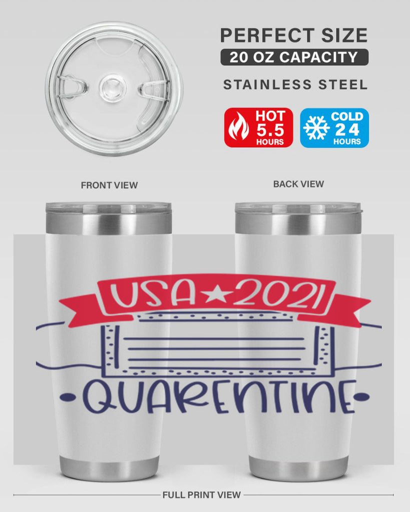 USA Quarentine Style 183#- Fourt Of July- Tumbler