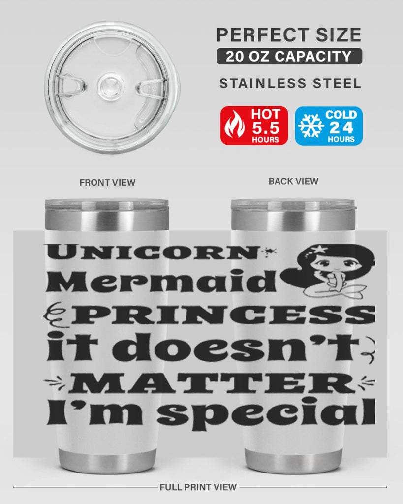 Unicorn Mermaid princess it doesnt 661#- mermaid- Tumbler