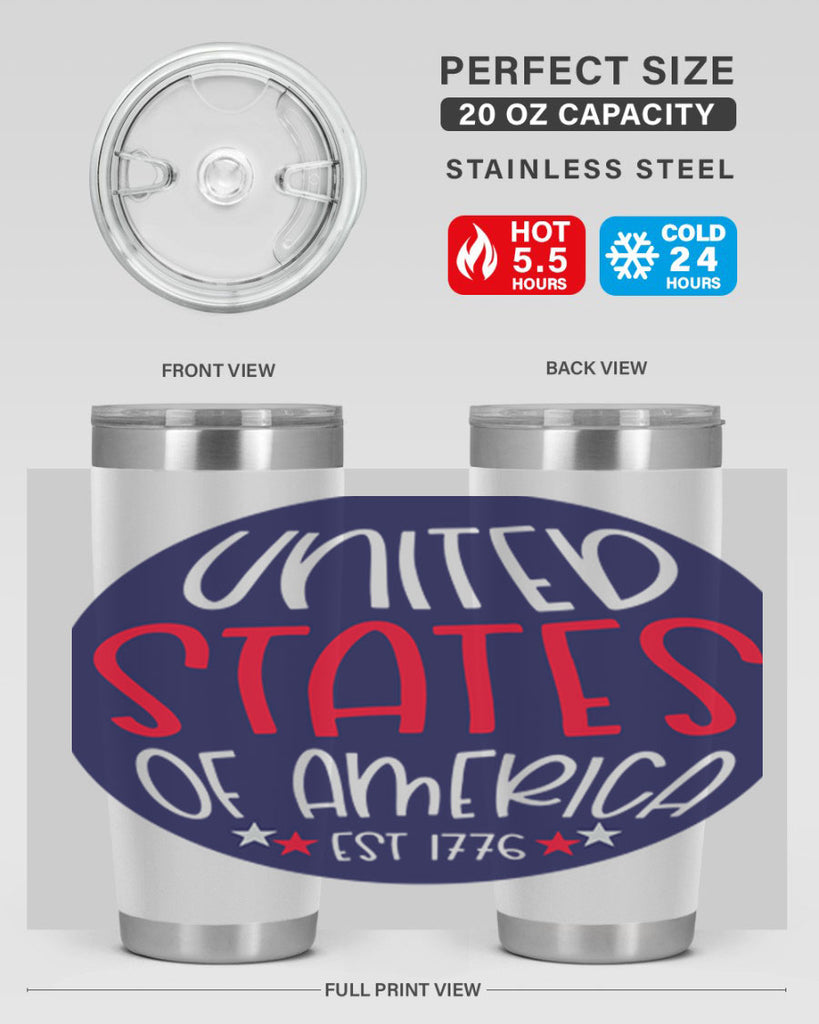 United States Of America Est Style 176#- Fourt Of July- Tumbler