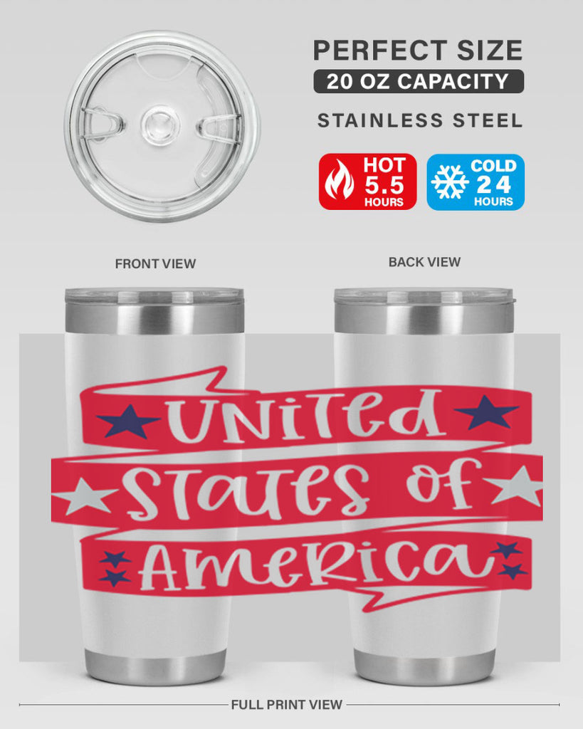 United States Of America Style 177#- Fourt Of July- Tumbler