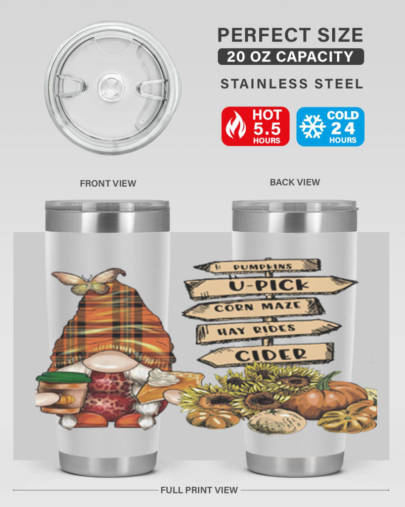 VintageFallGnome 625#- fall- Tumbler