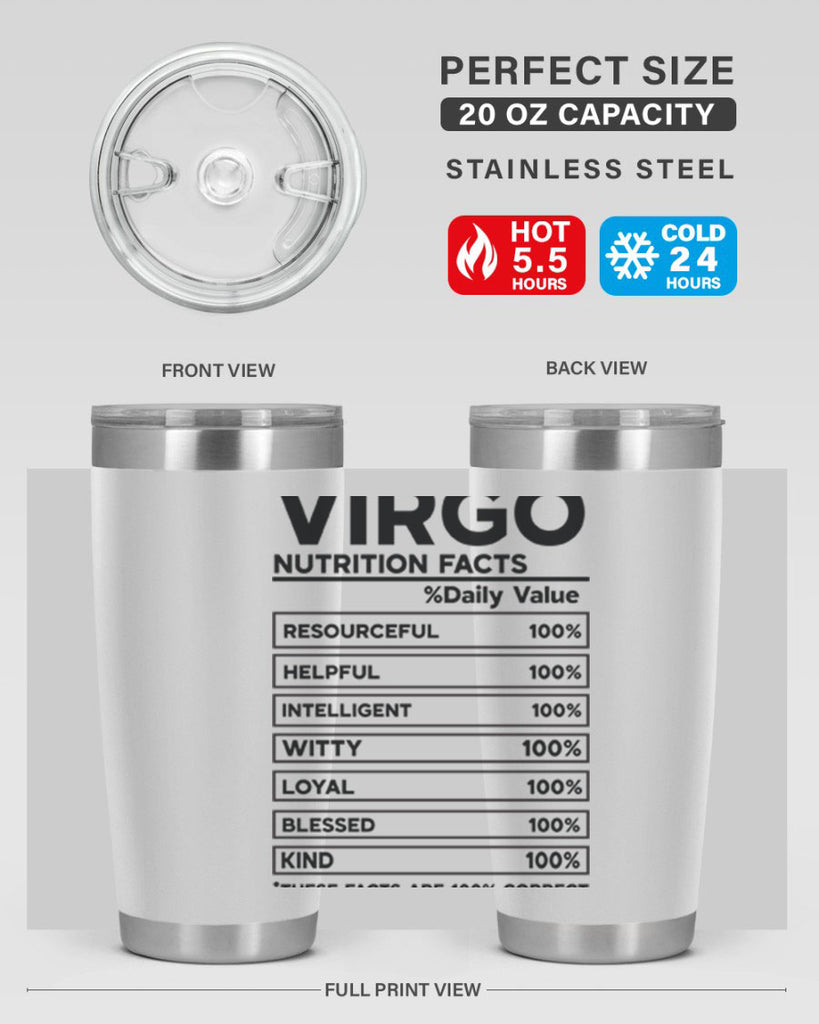 Virgo Nutrition Facts 530#- zodiac- Tumbler