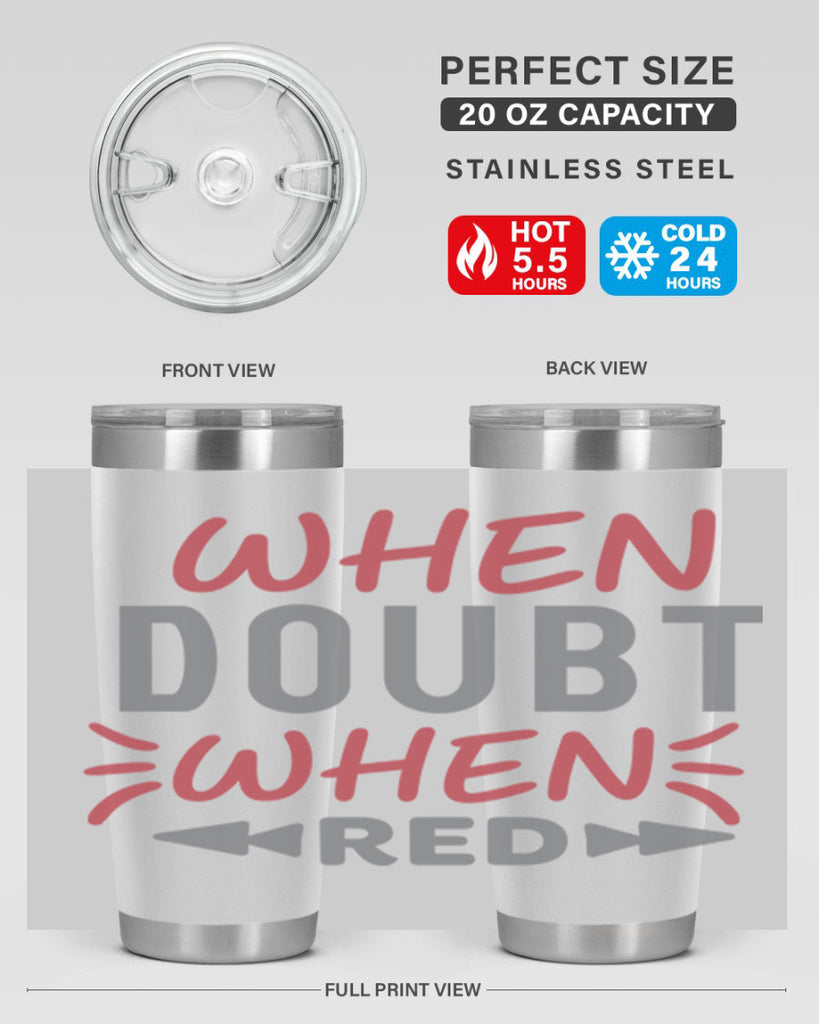 When Doubt Wear Red 154#- fashion- Cotton Tank
