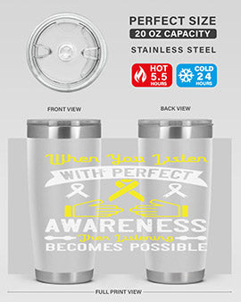When you listen with perfect awareness then listening becomes possible Style 7#- self awareness- Tumbler