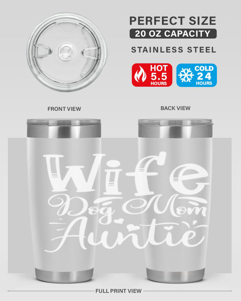 Wife Dog Mom Auntie Style 7#- aunt- Tumbler