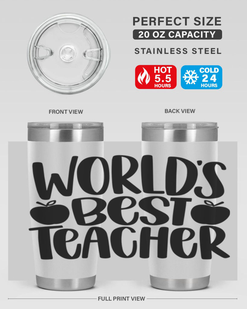 Worlds Best Teacher Style 28#- teacher- tumbler