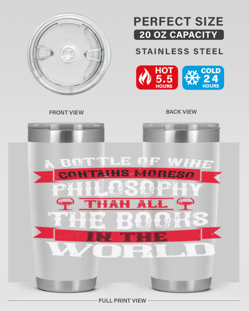 a bottle of wine contains moreso 96#- wine- Tumbler