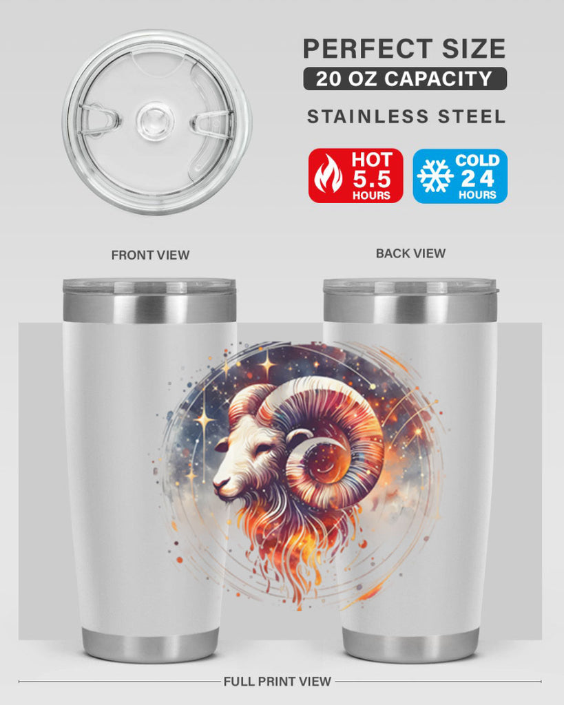 aries 125#- zodiac- Tumbler