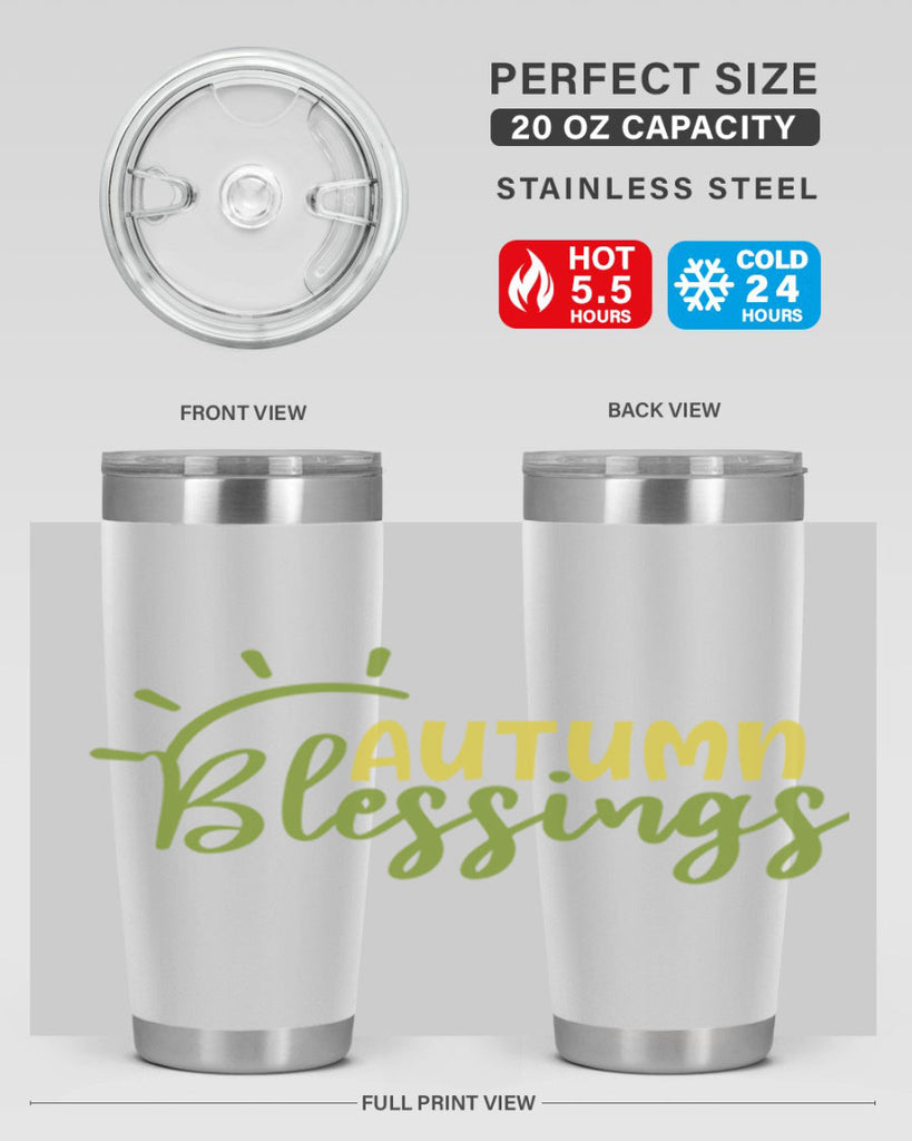 autumn blessings 66#- thanksgiving- Tumbler