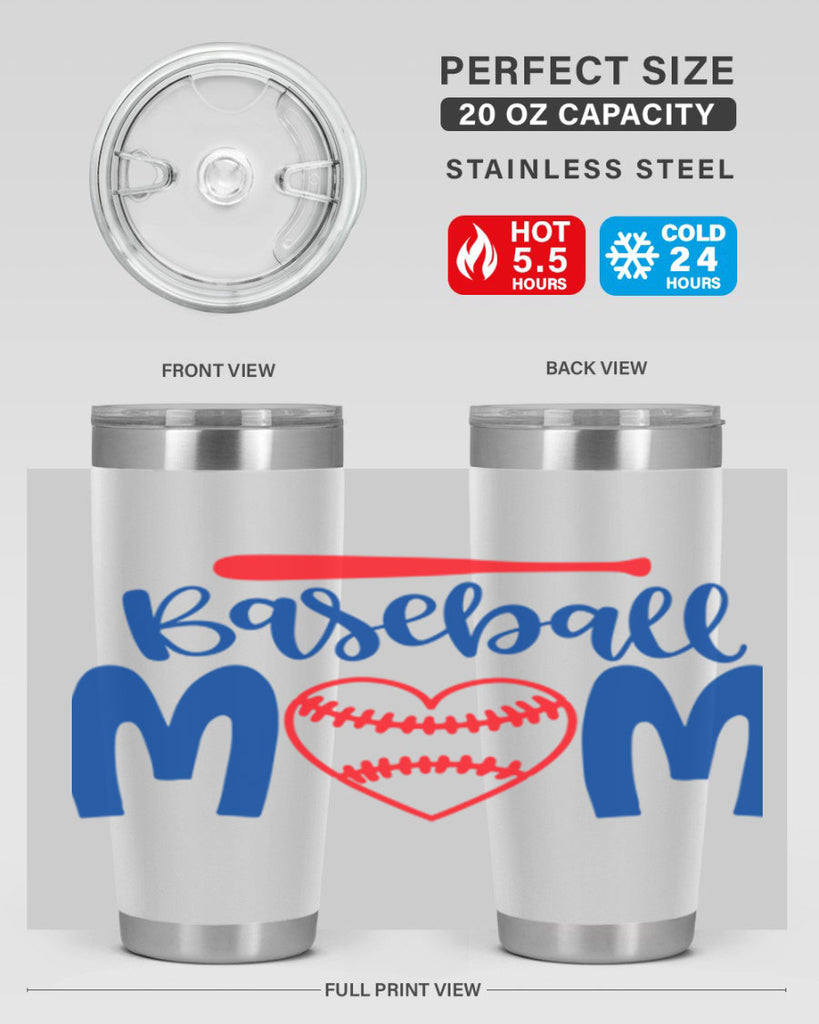 baseball mom 2077#- baseball- Tumbler
