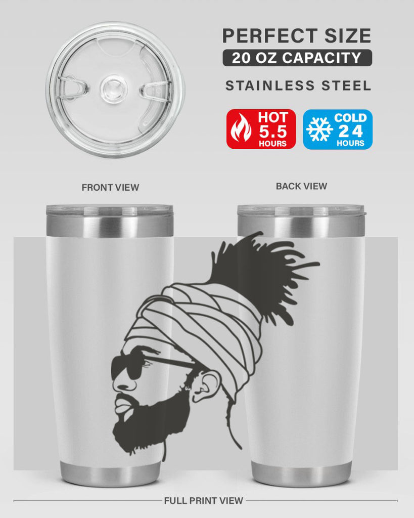 beardman 44#- black men - boys- tumbler