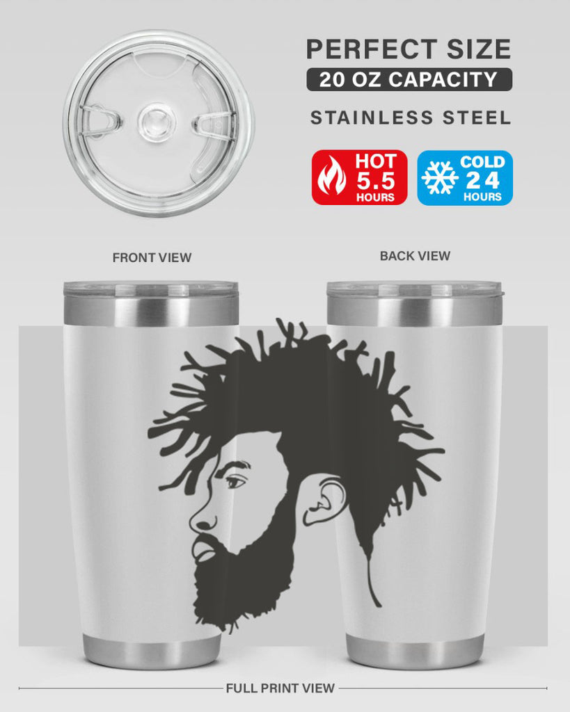 beardman 46#- black men - boys- tumbler