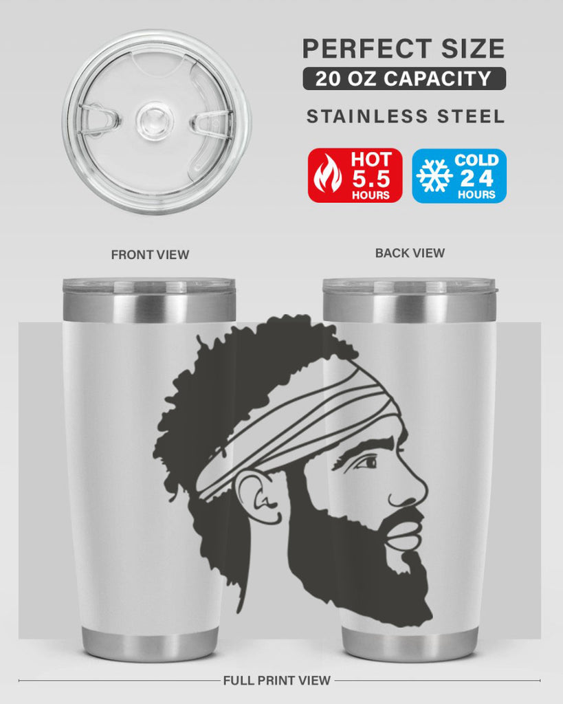 beardman 48#- black men - boys- tumbler