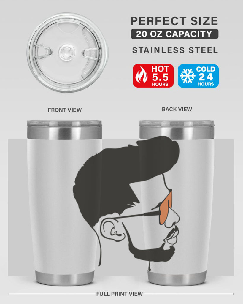 beardman 50#- black men - boys- tumbler