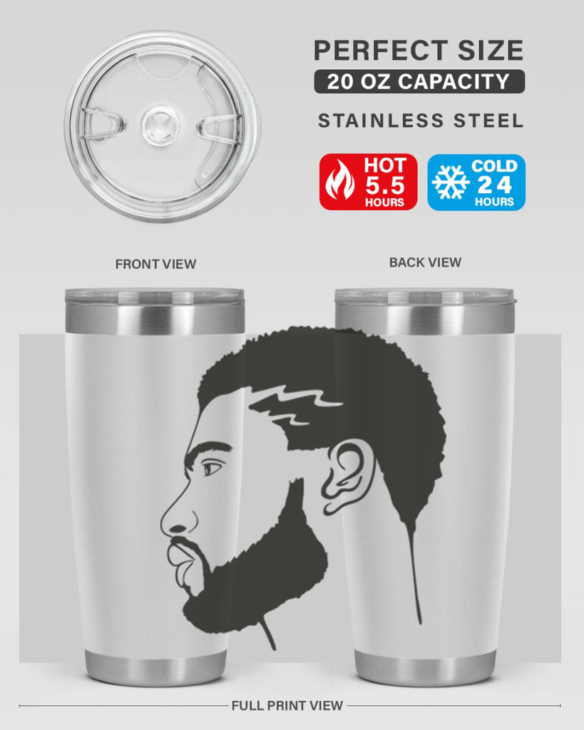 beardman 52#- black men - boys- tumbler