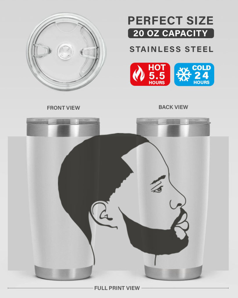beardman 54#- black men - boys- tumbler