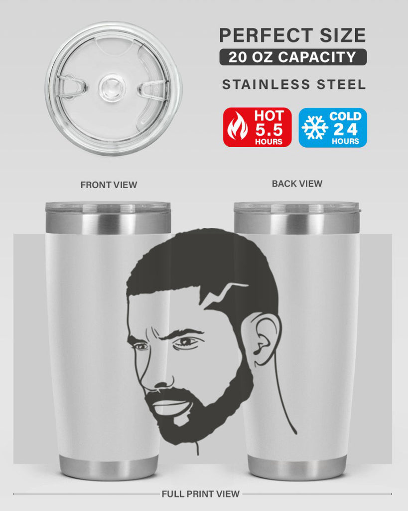 beardman 56#- black men - boys- tumbler