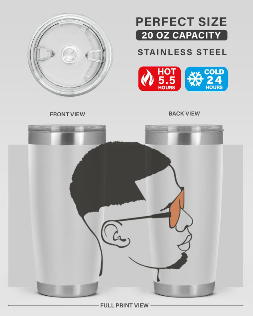 beardman 57#- black men - boys- tumbler
