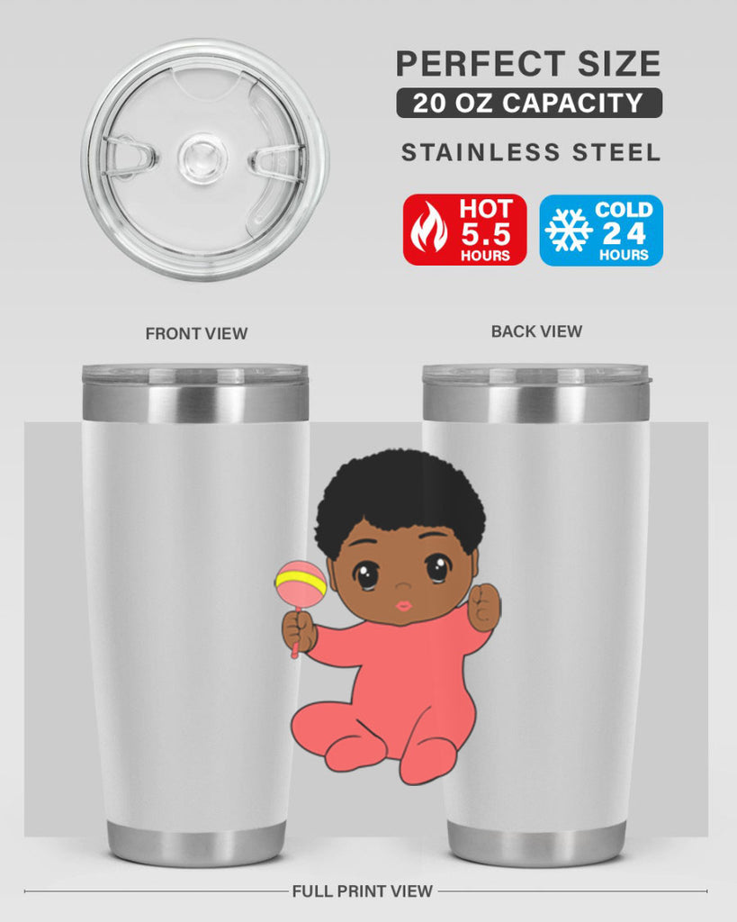 black baby boy 4#- black men - boys- tumbler