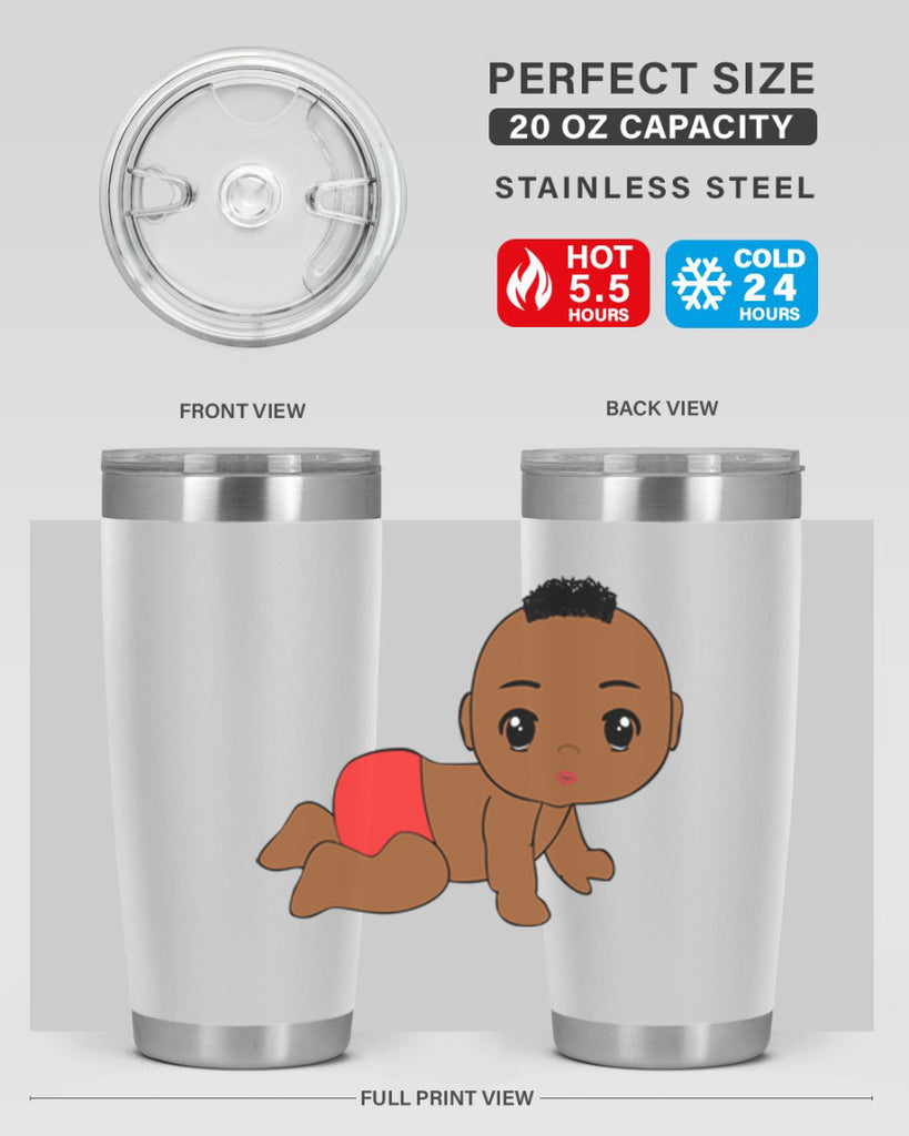 black baby boy 5#- black men - boys- tumbler