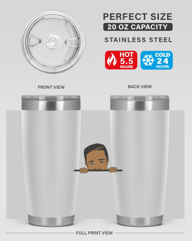 black boy 24#- black men - boys- tumbler