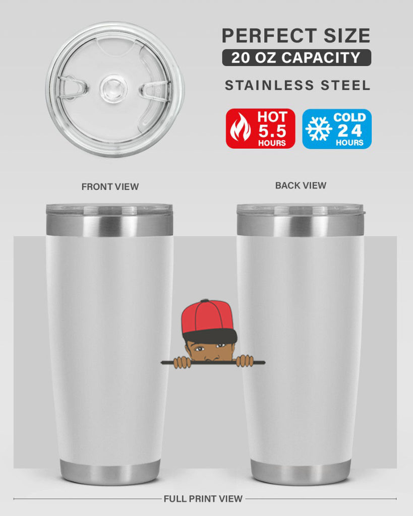 black boy 3#- black men - boys- tumbler