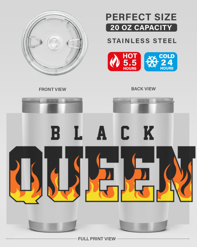 black queen flames 220#- black words phrases- Cotton Tank