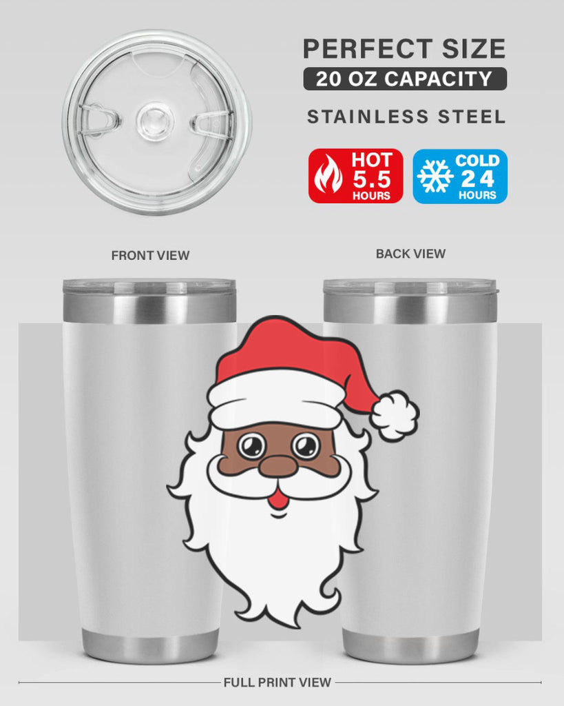 black santa 25#- black men - boys- tumbler