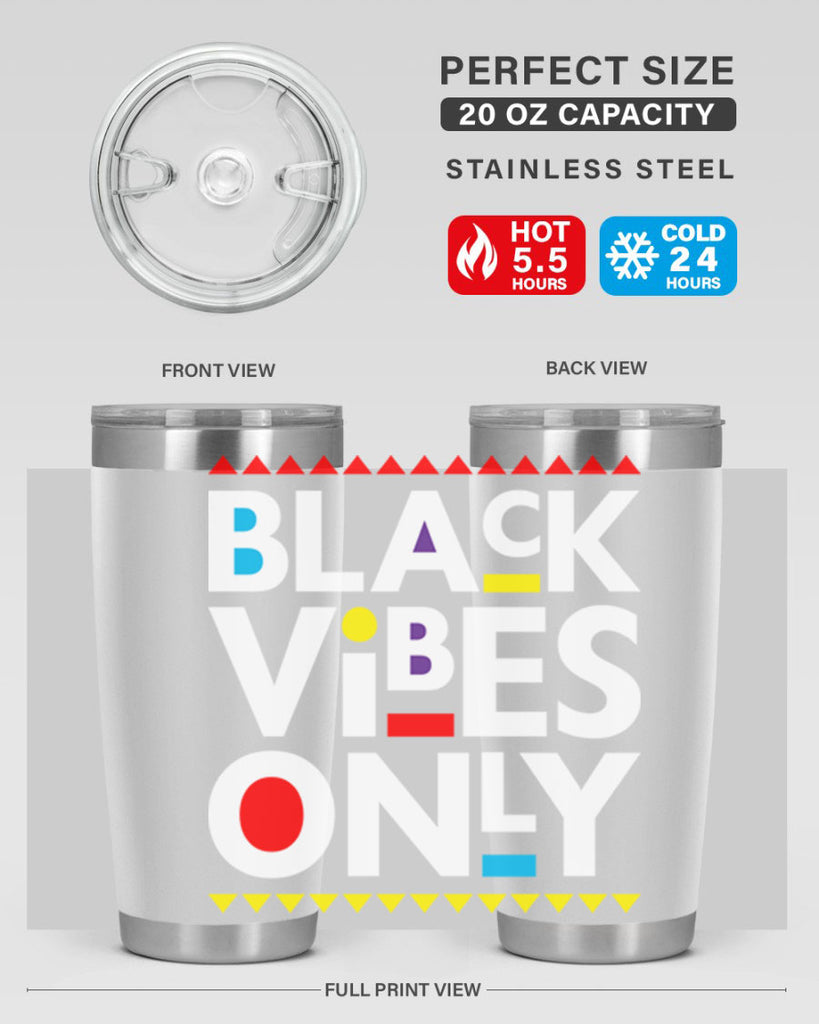 black vibes only 217#- black words phrases- Cotton Tank