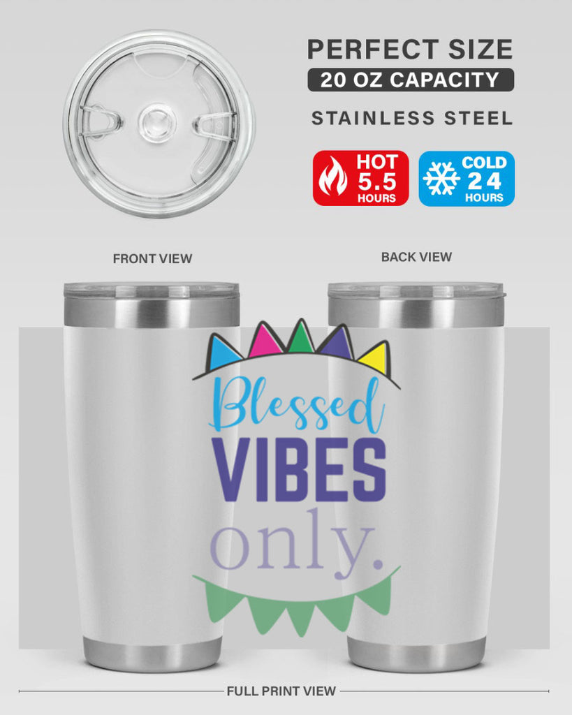 blessd vibes only- black words phrases- Cotton Tank