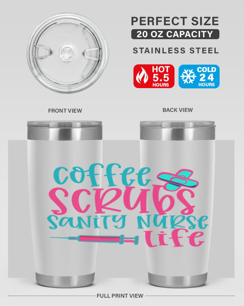 coffee scrubs sanity nurse life Style 390#- nurse- tumbler