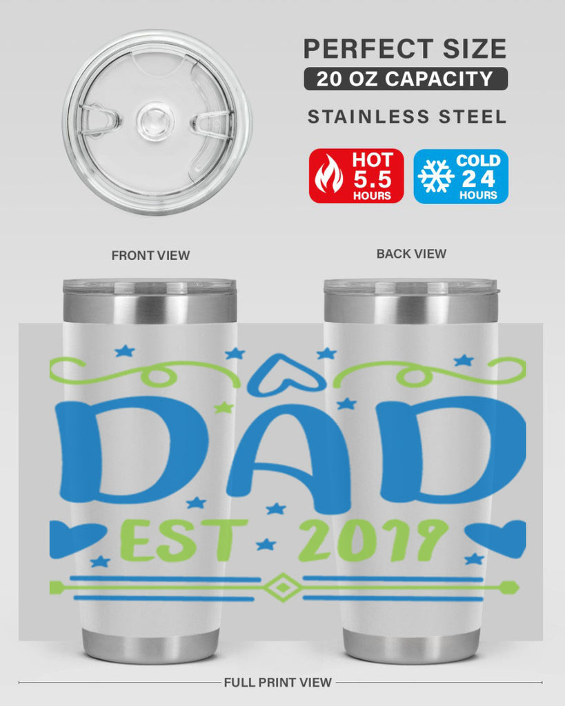 dad est 99#- fathers day- Tumbler