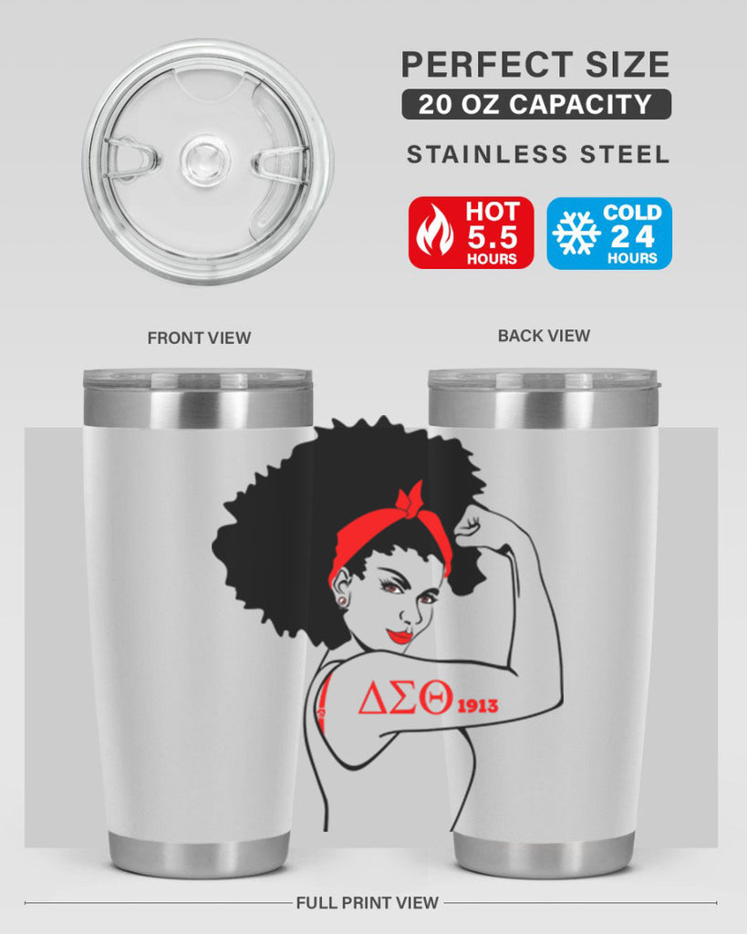 delta sigma theta 6#- black words phrases- Cotton Tank