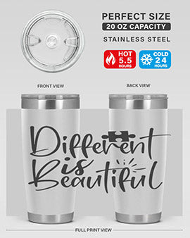 different is beautiful Style 12#- autism- Tumbler