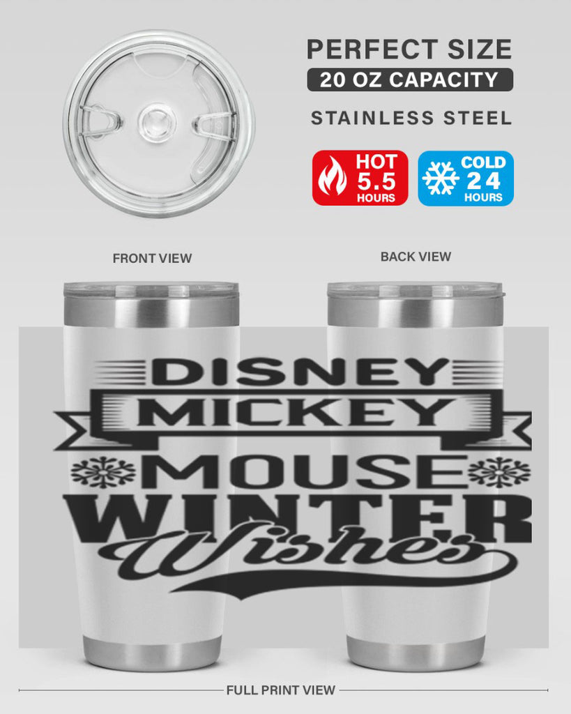 disney mickey mouse winter wishes 93#- winter- Tumbler