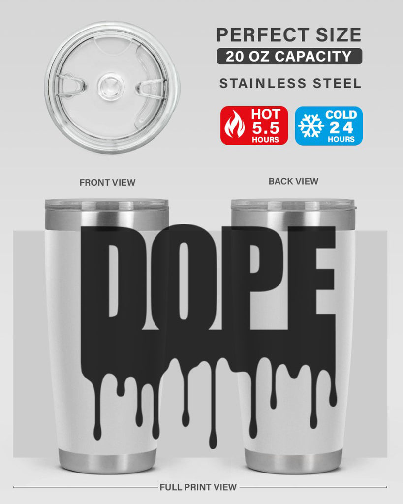 dope drip 166#- black words phrases- Cotton Tank