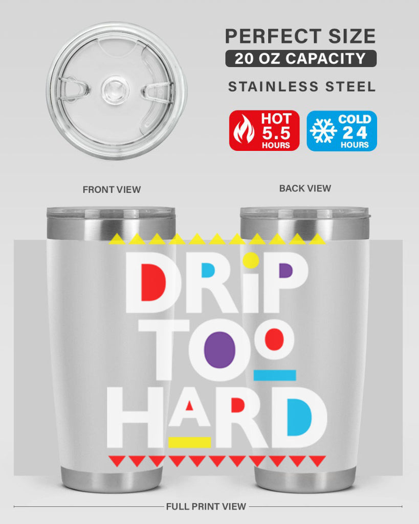 drip too hard 163#- black words phrases- Cotton Tank