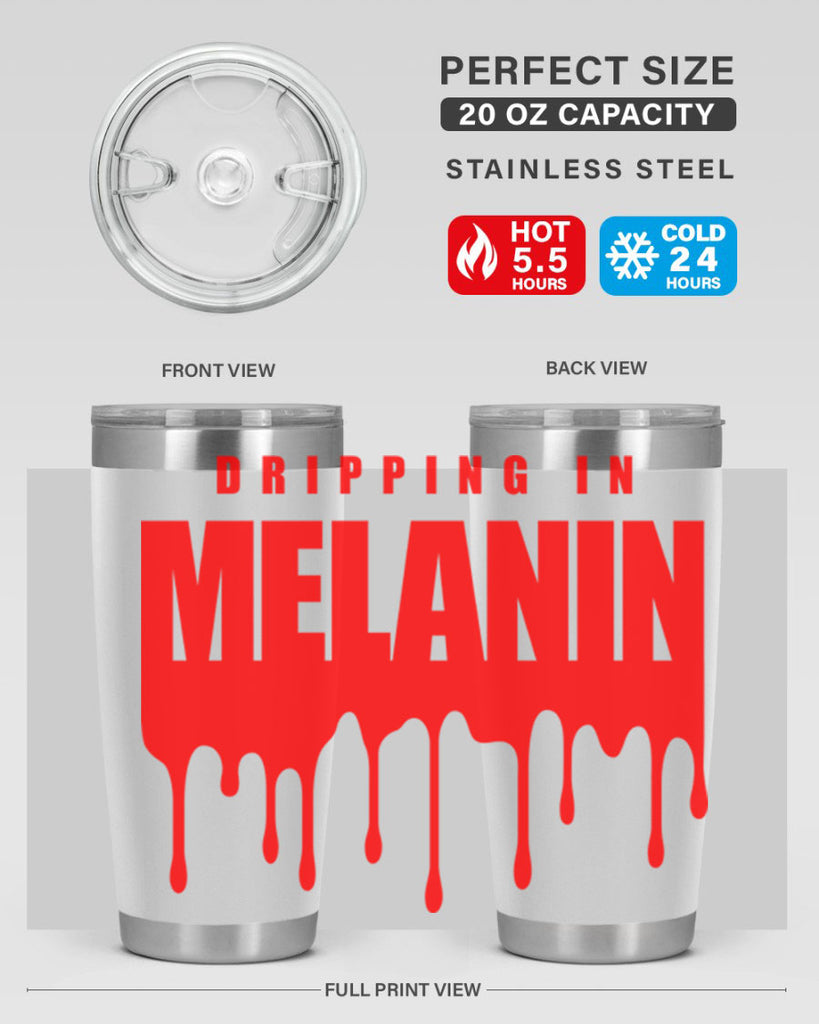 dripping in melanin 161#- black words phrases- Cotton Tank