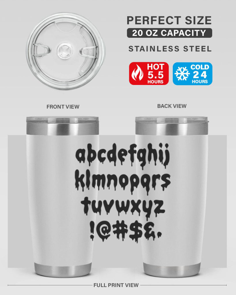 dripping lowercase 162#- black words phrases- Cotton Tank