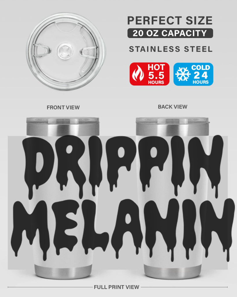 drippinmelanin  160#- black words phrases- Cotton Tank