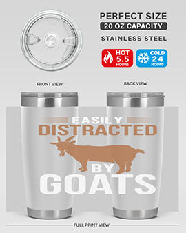 easily distracted by goats Style 5#- goat- Tumbler