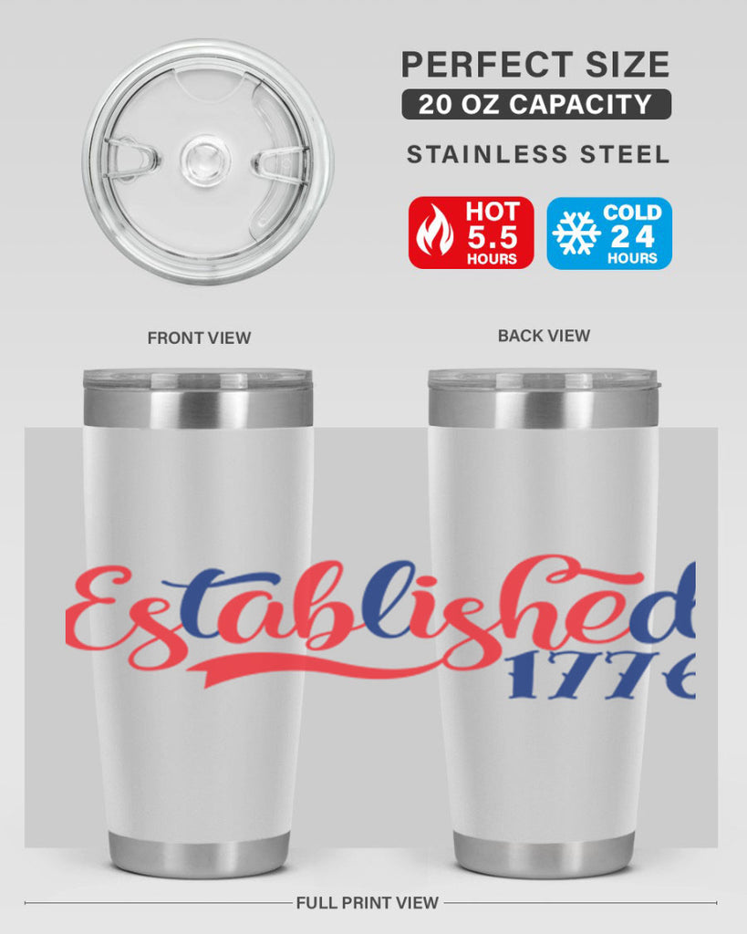 established Style 46#- Fourt Of July- Tumbler