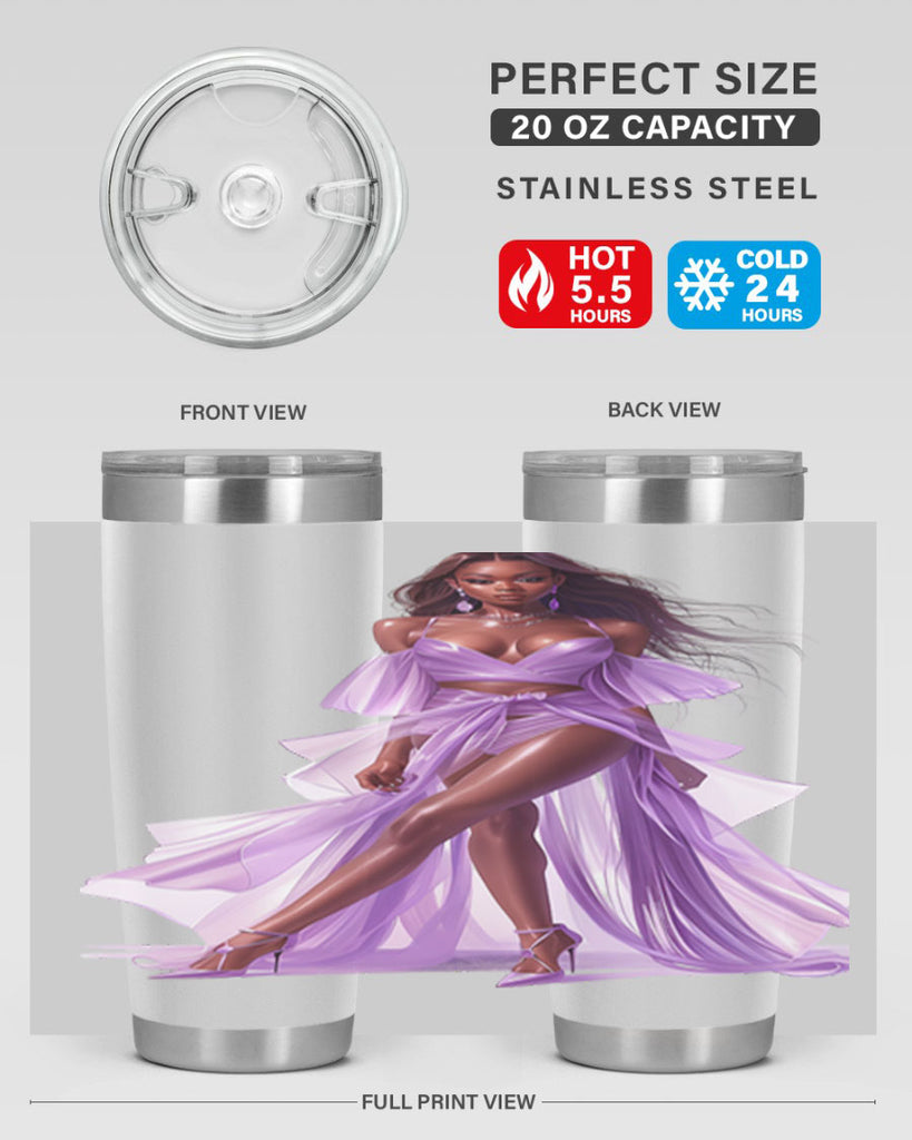 fashion girl in lavender 60#- fashion- Cotton Tank