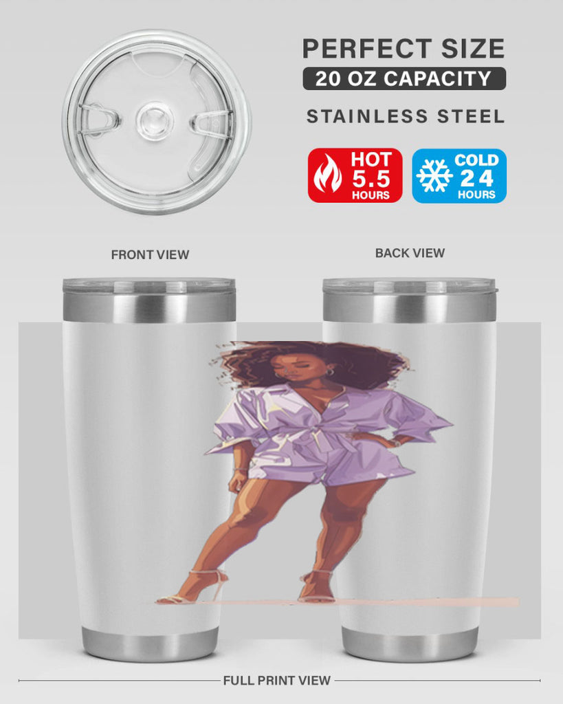 fashion girl in lavender 70#- fashion- Cotton Tank