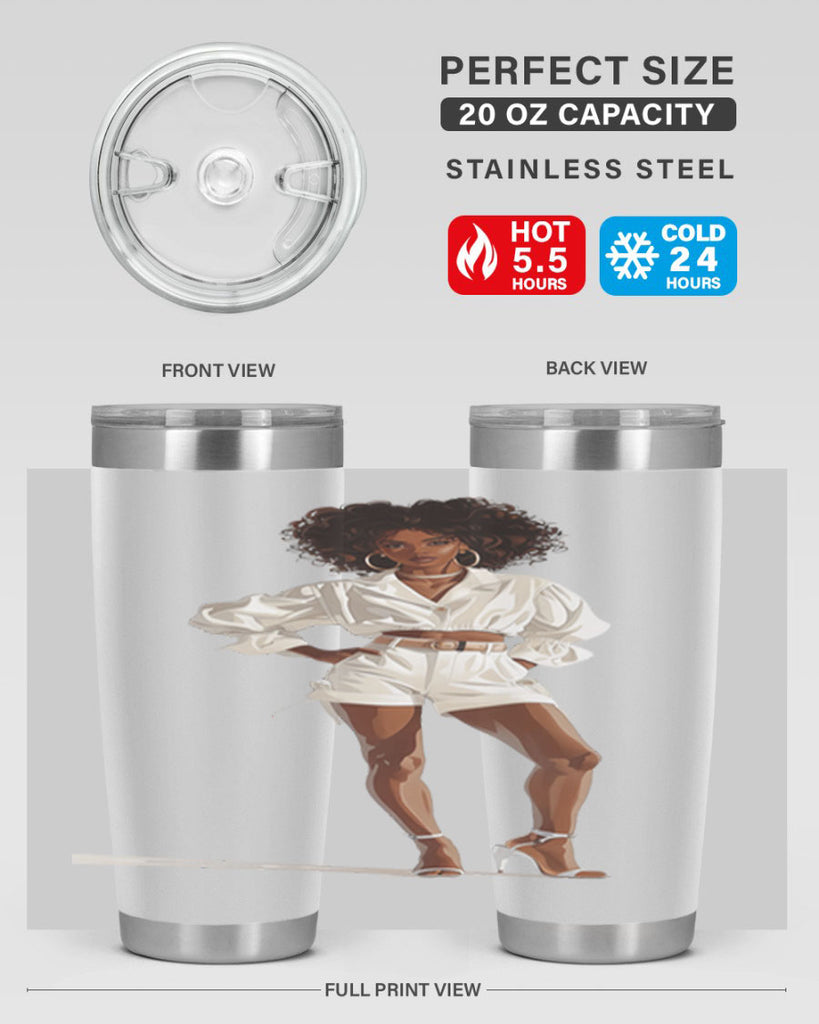 fashion girl in white 76#- fashion- Cotton Tank