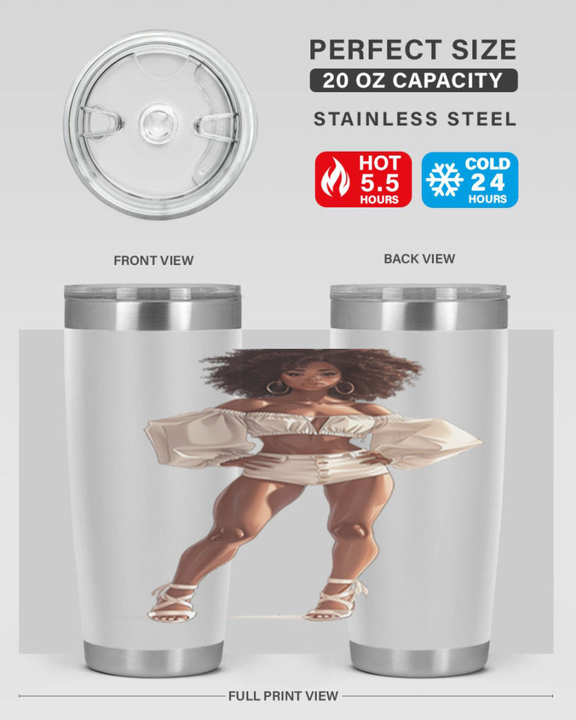fashion girl in white 80#- fashion- Cotton Tank